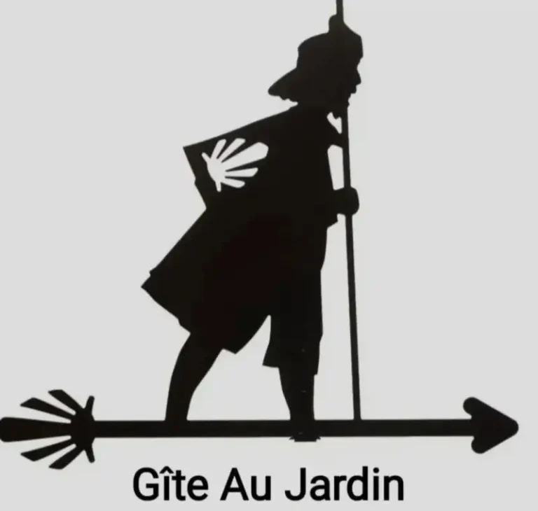 Silhouette de pèlerin avec flèche directionnelle