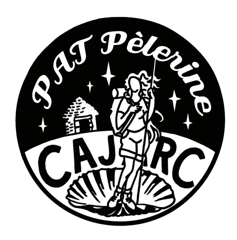 Logo P AJ Pèlerine Cajarc noir et blanc